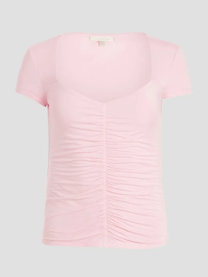 GUESS Tops Eco Rayla Ruched Top White 8211 Women