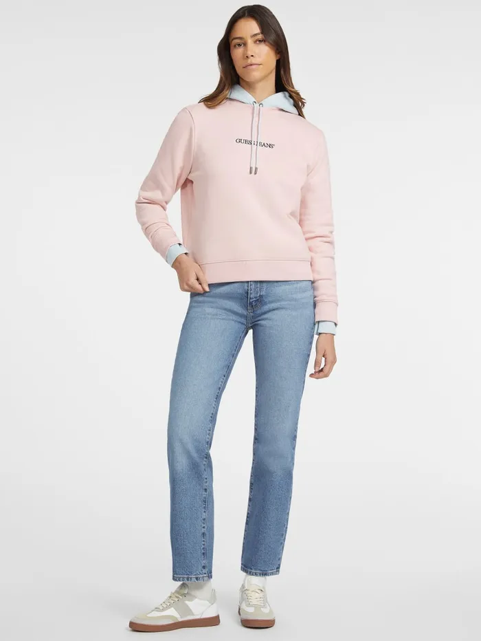 GUESS Tops Embroidered Logo Sweatshirt White 8211 Women