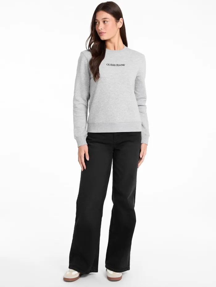 GUESS Tops Embroidered Logo Sweatshirt White 8211 Women