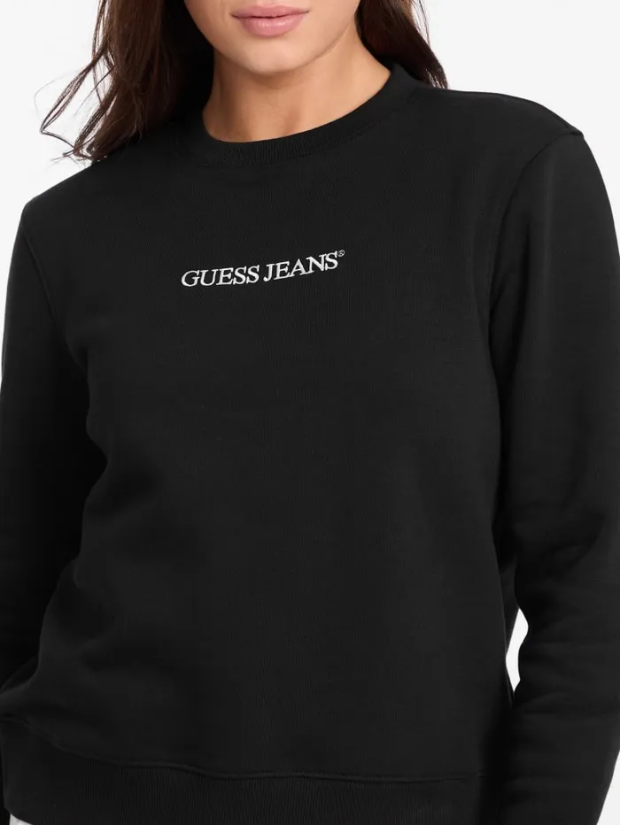 GUESS Tops Embroidered Logo Sweatshirt White 8211 Women