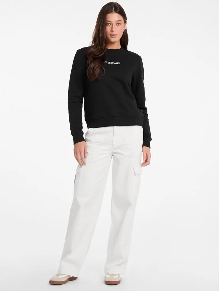 GUESS Tops Embroidered Logo Sweatshirt White 8211 Women