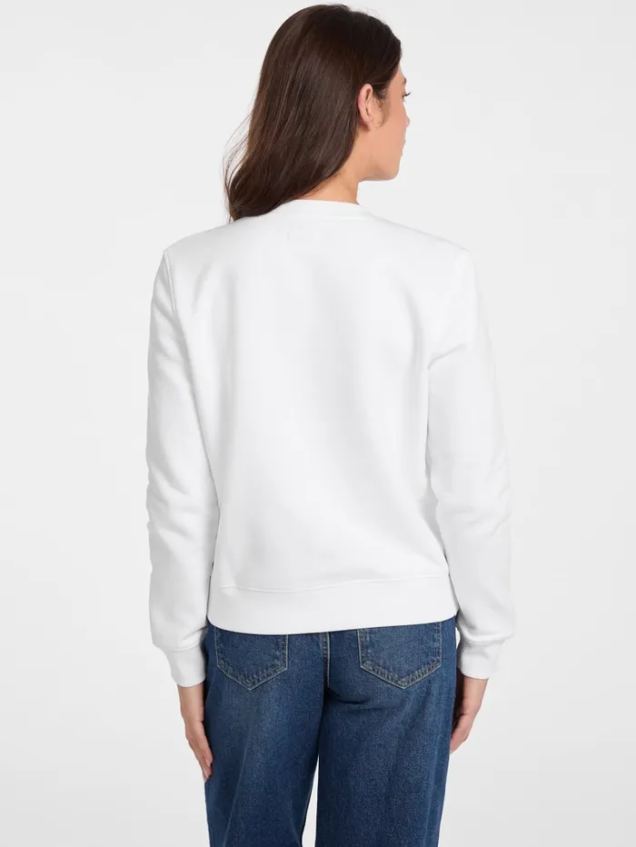 GUESS Tops Embroidered Logo Sweatshirt White 8211 Women