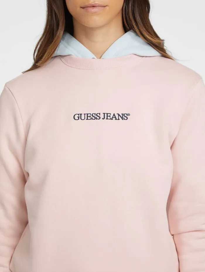 GUESS Tops Embroidered Logo Sweatshirt White 8211 Women