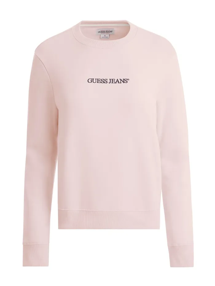 GUESS Tops Embroidered Logo Sweatshirt White 8211 Women