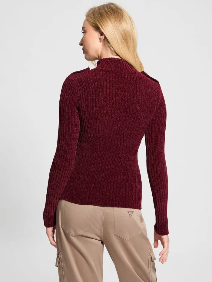 GUESS Tops Keily ZipFront Sweater Red 8211 Women