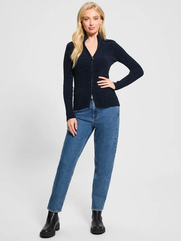 GUESS Tops Keily ZipFront Sweater Red 8211 Women