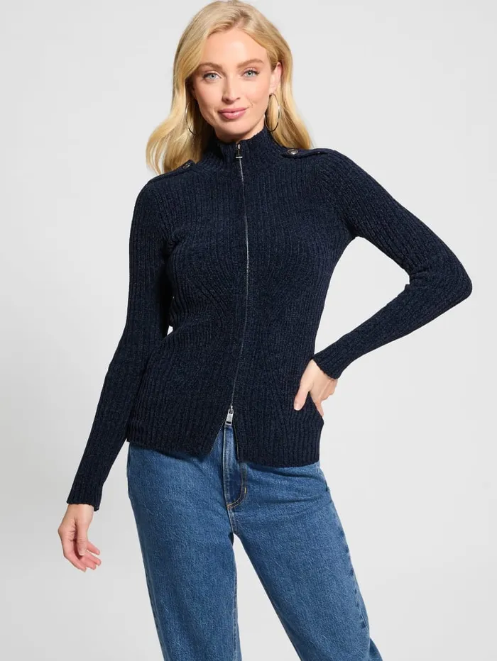 GUESS Tops Keily ZipFront Sweater Red 8211 Women