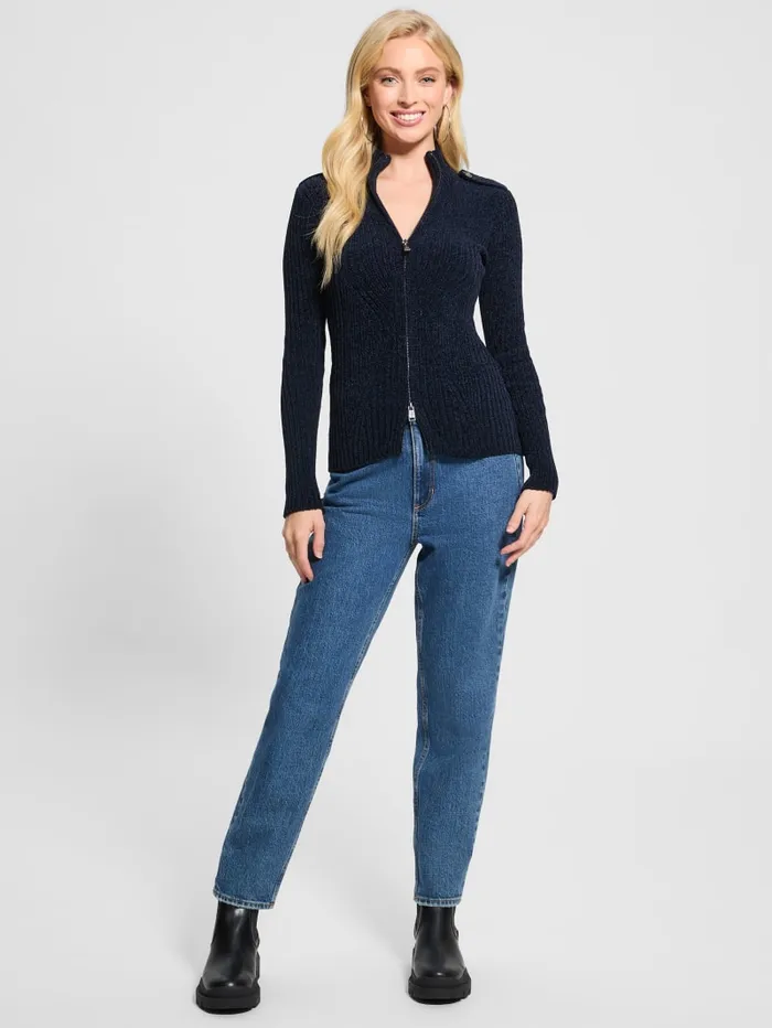 GUESS Tops Keily ZipFront Sweater Red 8211 Women