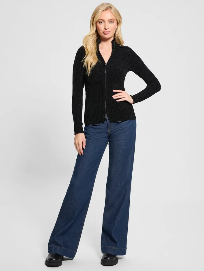 GUESS Tops Keily ZipFront Sweater Red 8211 Women