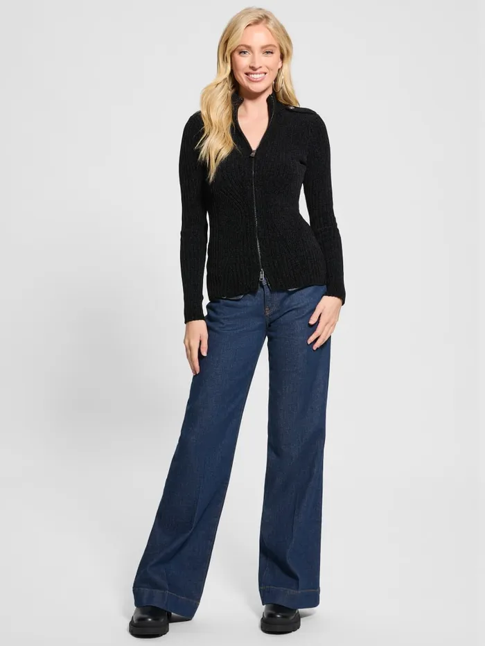 GUESS Tops Keily ZipFront Sweater Red 8211 Women