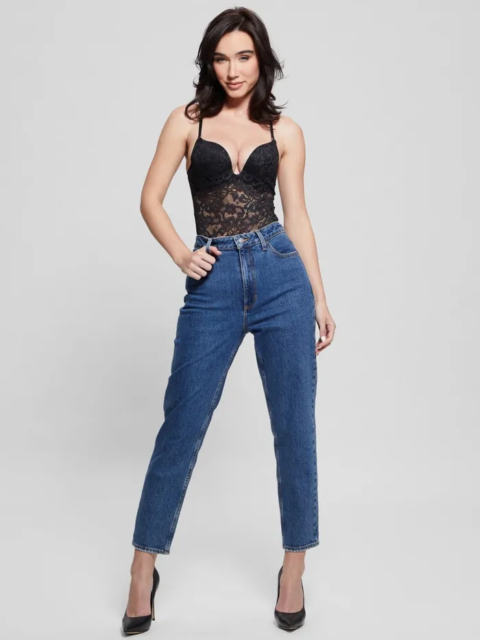 GUESS Tops Linda Lace Bodysuit Red 8211 Women