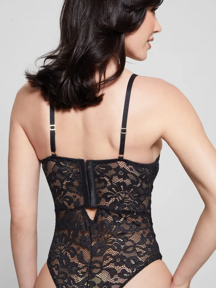 GUESS Tops Linda Lace Bodysuit Red 8211 Women
