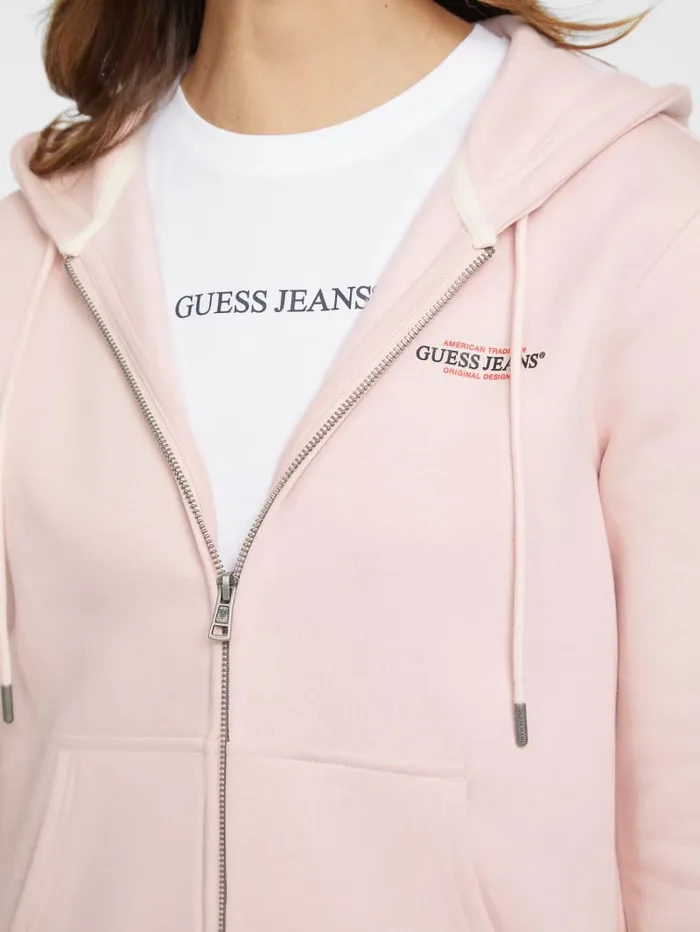 GUESS Tops Mini American Tradition ZipUp Sweatshirt Pink 8211 Women