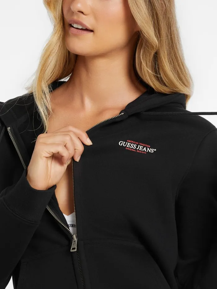 GUESS Tops Mini American Tradition ZipUp Sweatshirt Pink 8211 Women