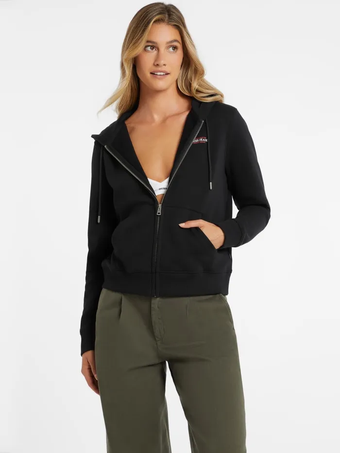GUESS Tops Mini American Tradition ZipUp Sweatshirt Pink 8211 Women