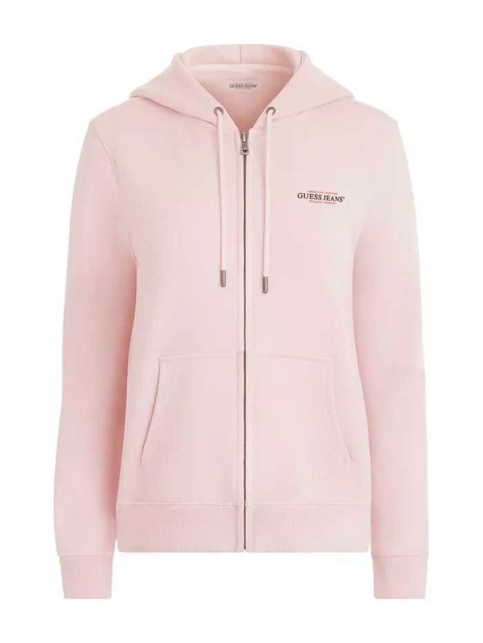 GUESS Tops Mini American Tradition ZipUp Sweatshirt Pink 8211 Women