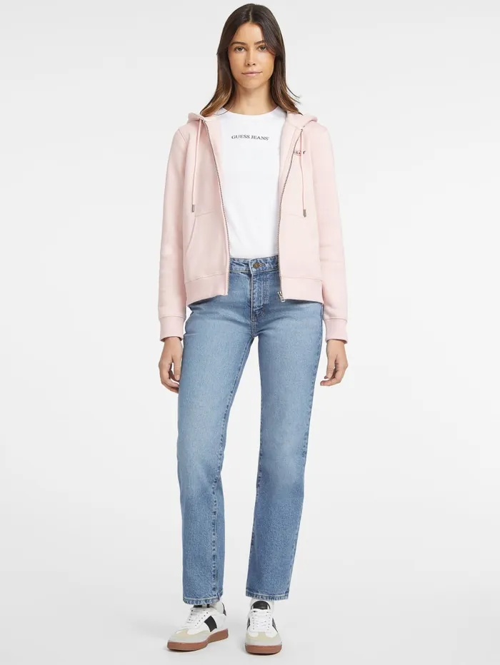 GUESS Tops Mini American Tradition ZipUp Sweatshirt Pink 8211 Women