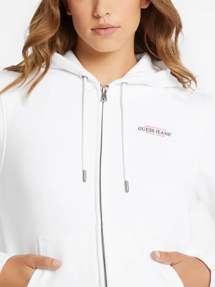 GUESS Tops Mini American Tradition ZipUp Sweatshirt Pink 8211 Women