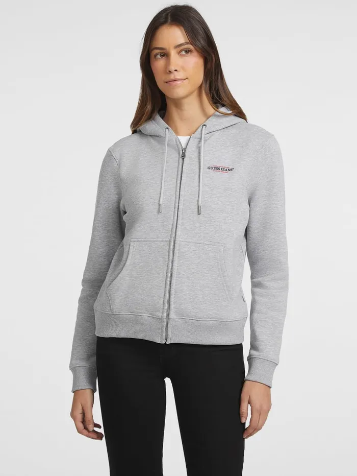 GUESS Tops Mini American Tradition ZipUp Sweatshirt Pink 8211 Women