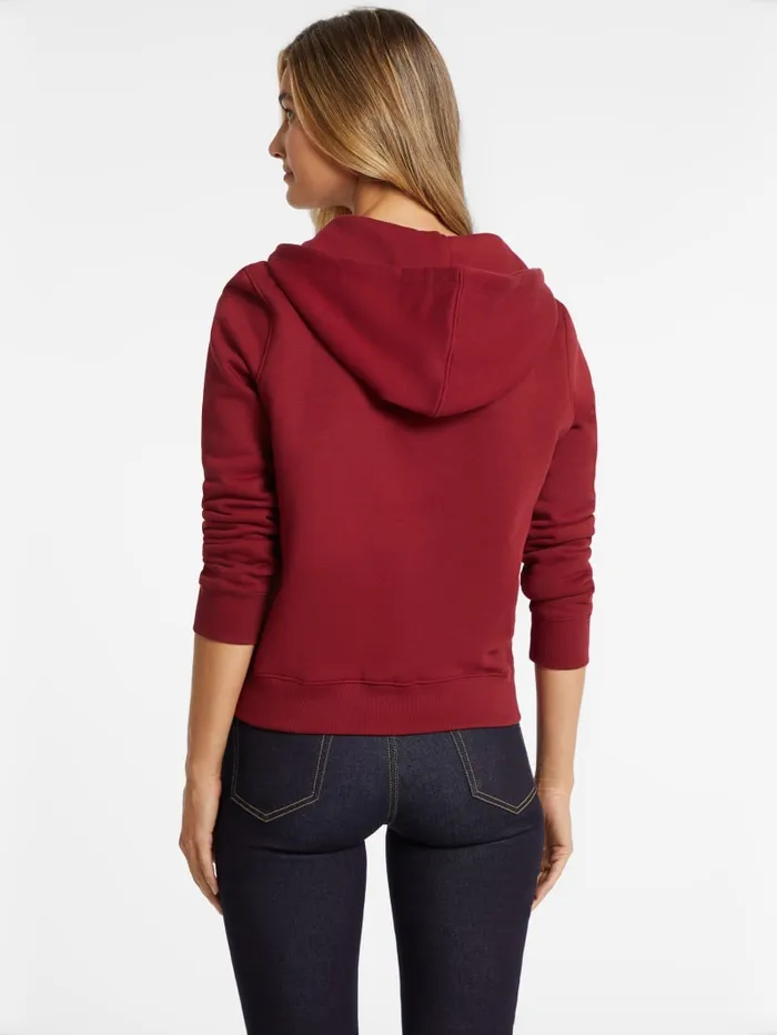 GUESS Tops Mini Patch ZipUp Sweatshirt Black 8211 Women