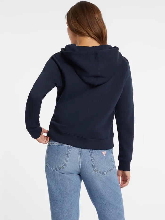 GUESS Tops Mini Patch ZipUp Sweatshirt Black 8211 Women
