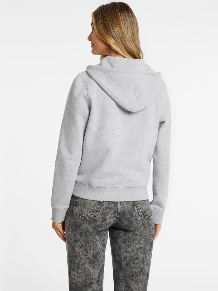 GUESS Tops Mini Patch ZipUp Sweatshirt Black 8211 Women