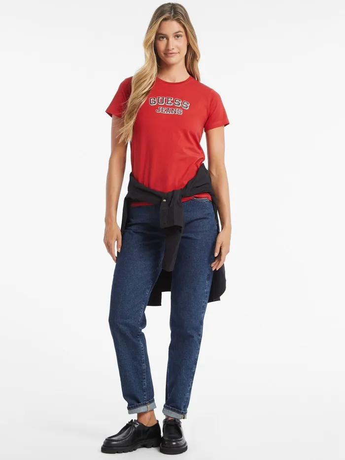 GUESS Tops Regular TwoTone Logo Tee White 8211 Women