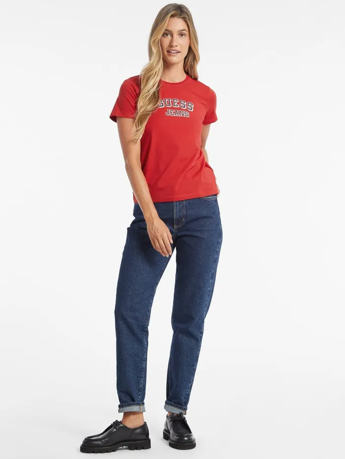 GUESS Tops Regular TwoTone Logo Tee White 8211 Women