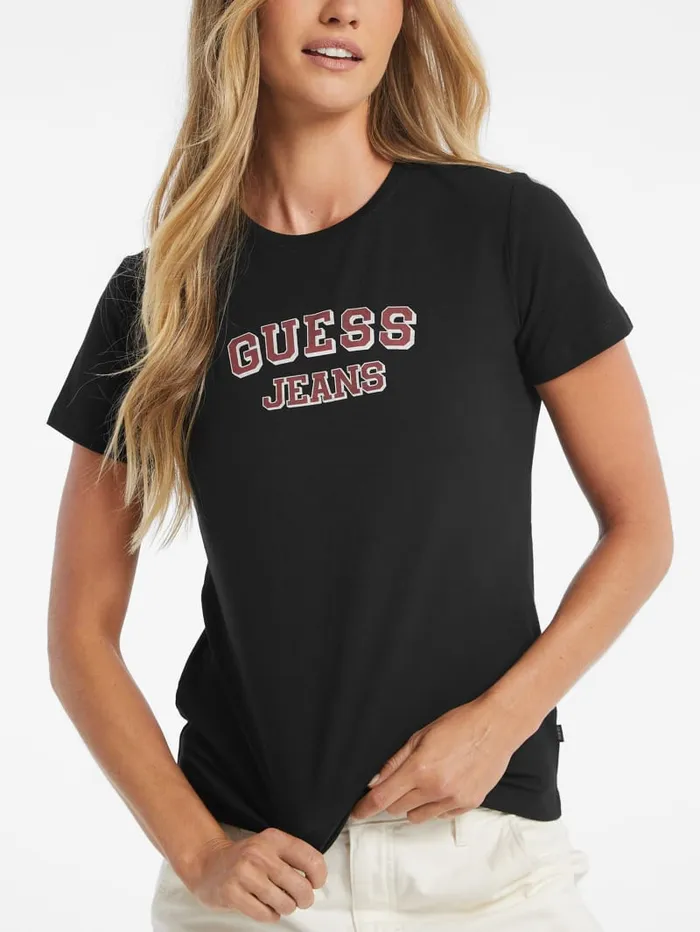 GUESS Tops Regular TwoTone Logo Tee White 8211 Women