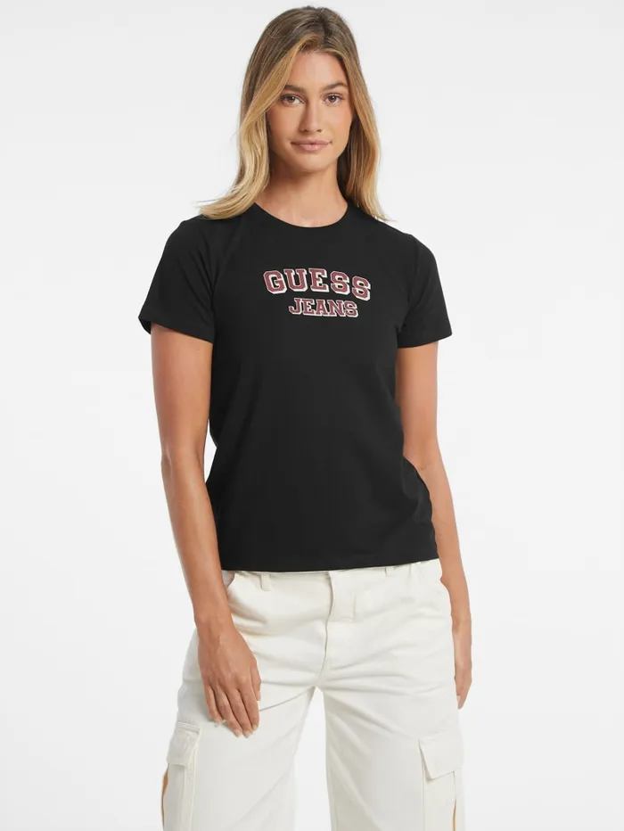 GUESS Tops Regular TwoTone Logo Tee White 8211 Women