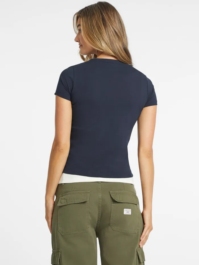 GUESS Tops Slim American Tradition Tee White 8211 Women