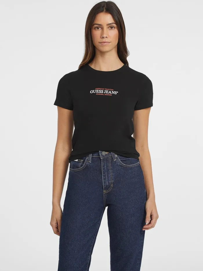 GUESS Tops Slim American Tradition Tee White 8211 Women