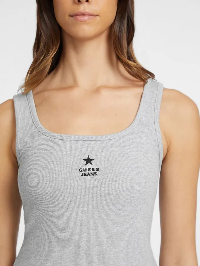 GUESS Tops Slim Embroidered Star Tank Gray 8211 Women