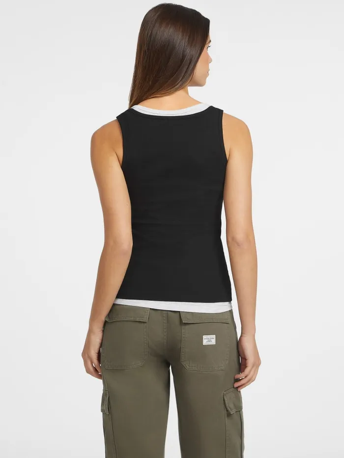 GUESS Tops Slim Embroidered Star Tank Gray 8211 Women