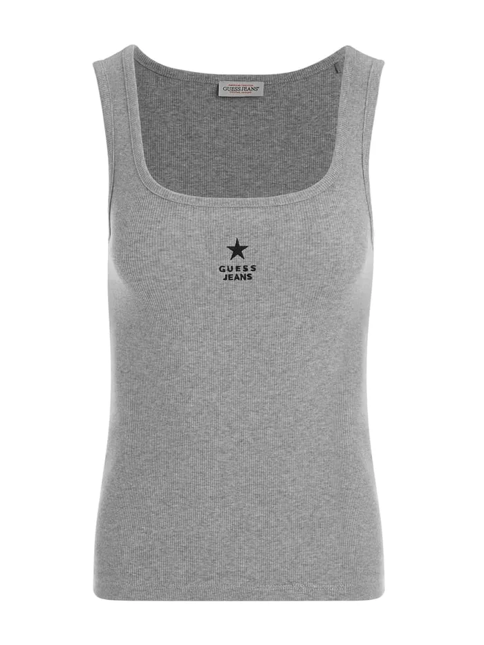 GUESS Tops Slim Embroidered Star Tank Gray 8211 Women