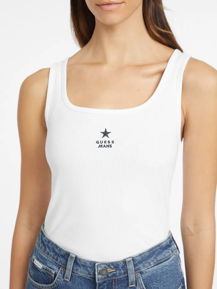 GUESS Tops Slim Embroidered Star Tank Gray 8211 Women
