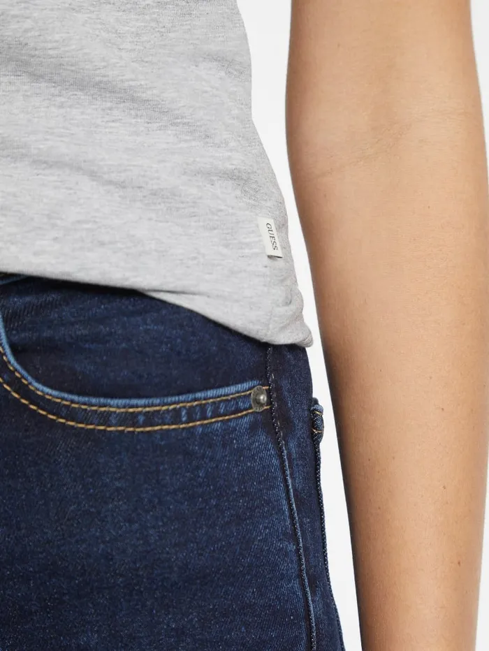 GUESS Tops Slim Logo Tee Blue 8211 Women