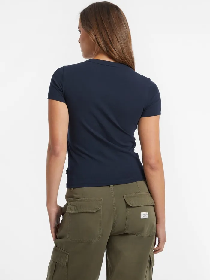 GUESS Tops Slim Logo Tee Blue 8211 Women