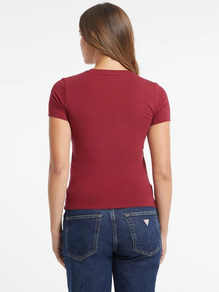 GUESS Tops Slim Logo Tee Red 8211 Women