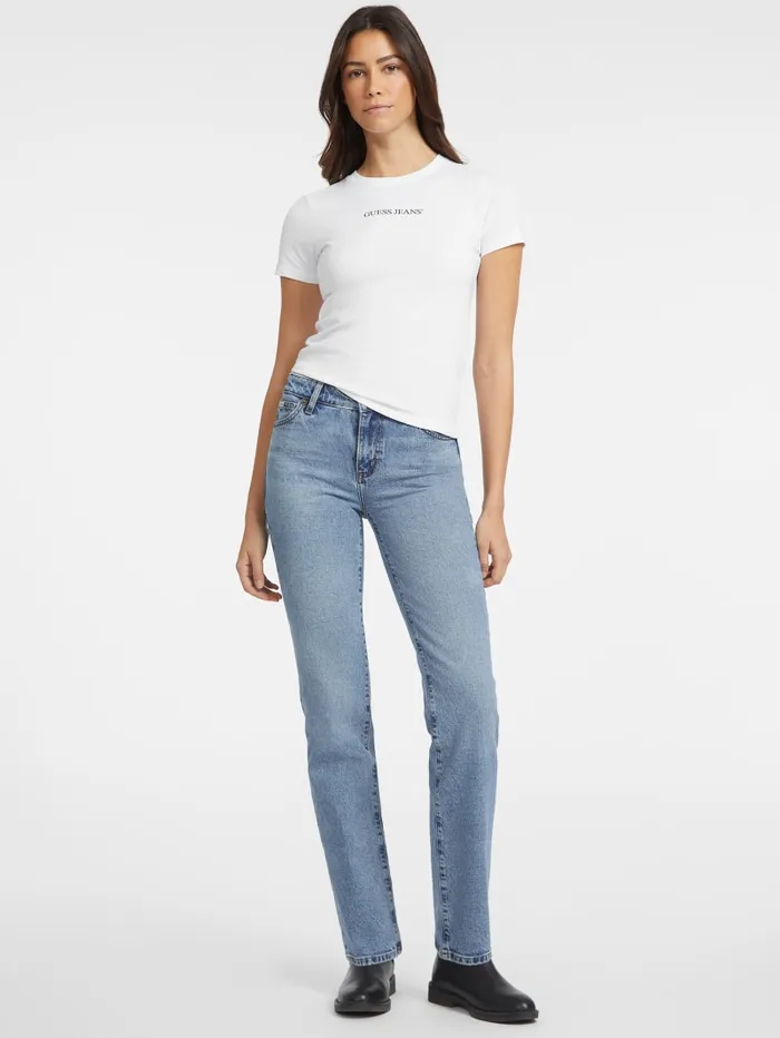 GUESS Tops Slim Logo Tee Red 8211 Women