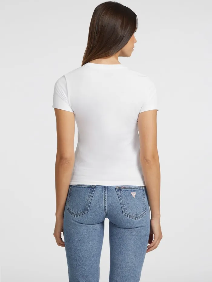 GUESS Tops Slim Logo Tee Red 8211 Women