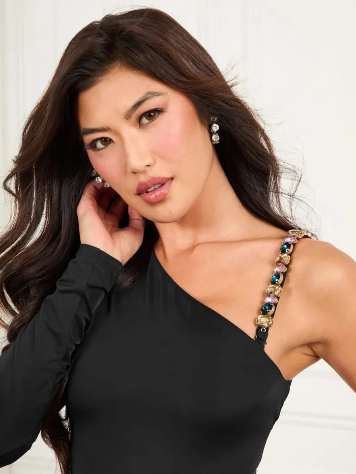 GUESS Tops Tilly OneShoulder Bodysuit Black 8211 Women