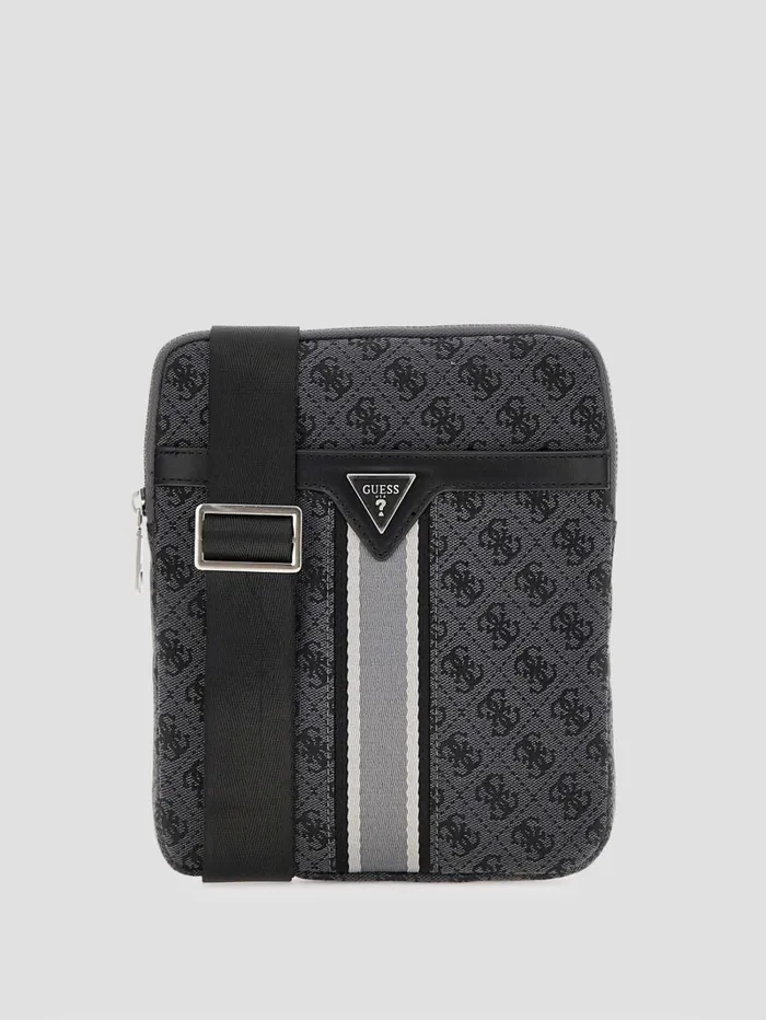 GUESS Wallets and Bags Milano Flat Crossbody Black 8211 Men