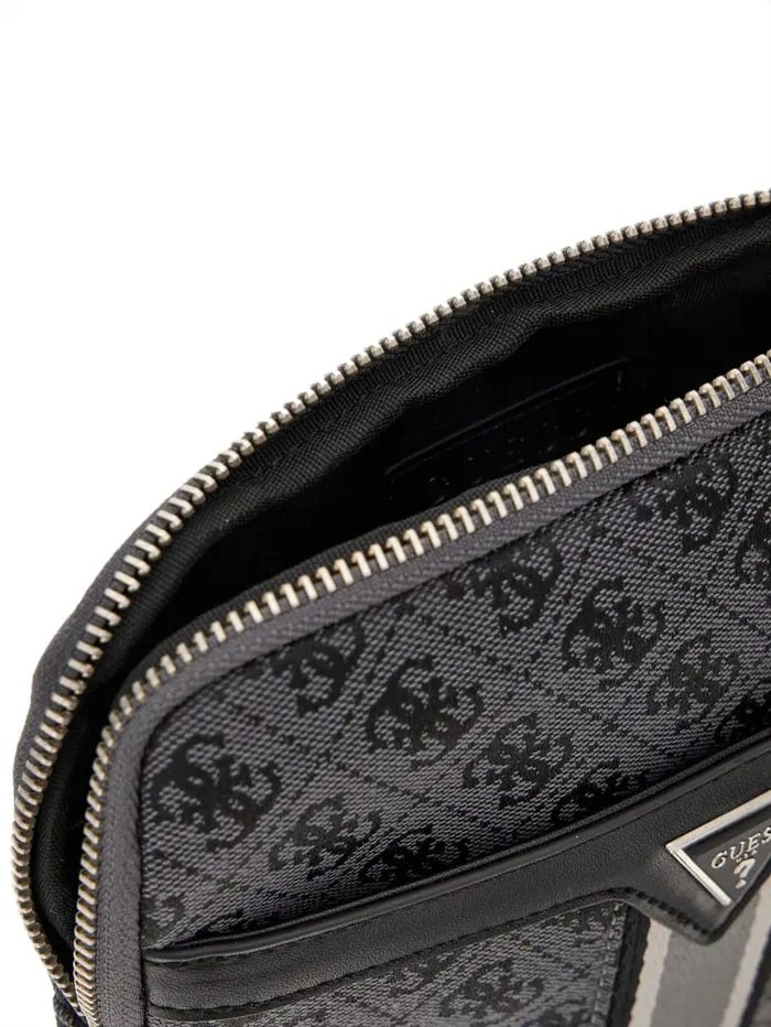 GUESS Wallets and Bags Milano Flat Crossbody Black 8211 Men