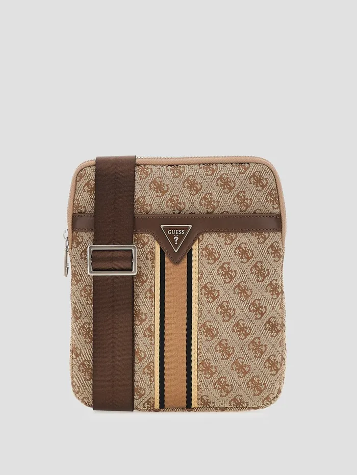 GUESS Wallets and Bags Milano Flat Crossbody Black 8211 Men