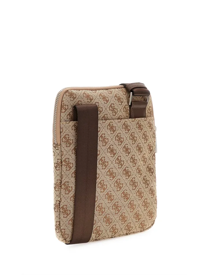 GUESS Wallets and Bags Milano Flat Crossbody Black 8211 Men