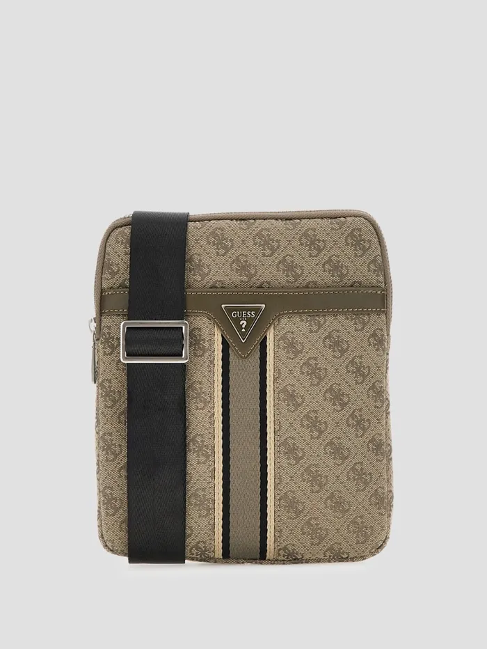 GUESS Wallets and Bags Milano Flat Crossbody Black 8211 Men
