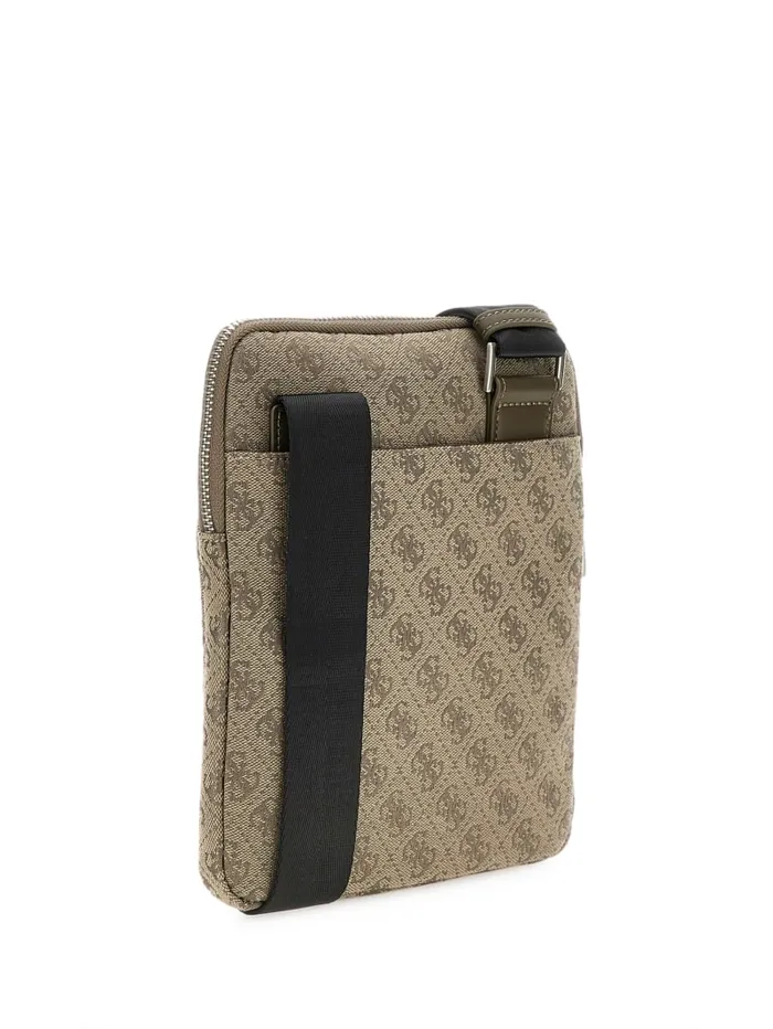 GUESS Wallets and Bags Milano Flat Crossbody Black 8211 Men
