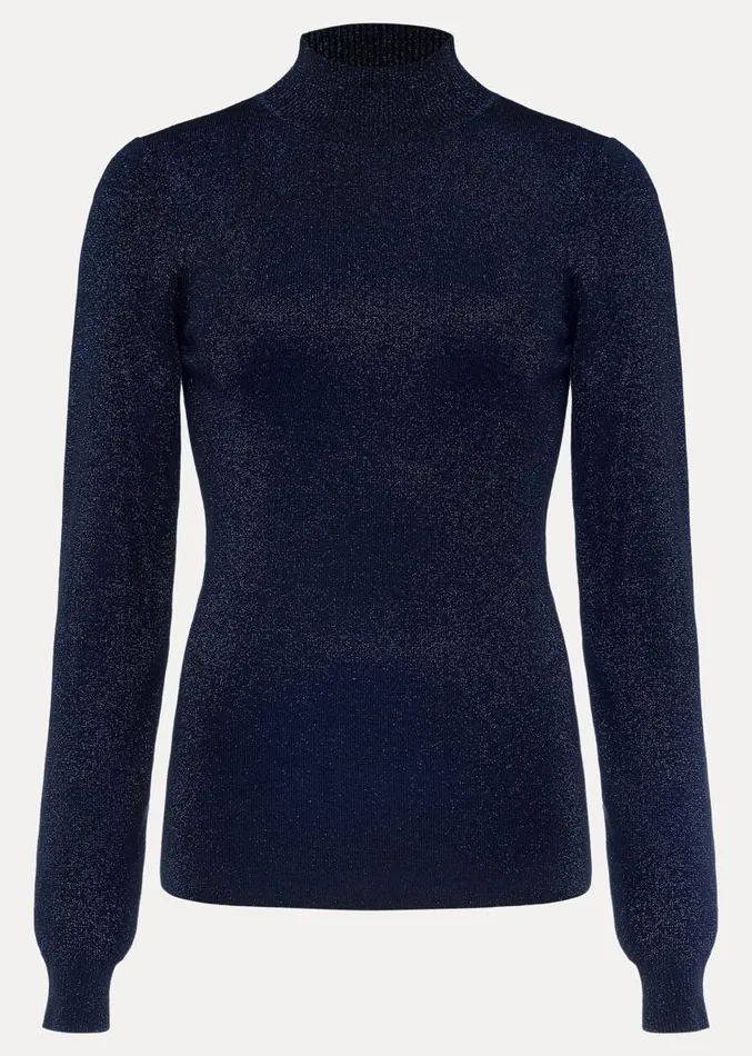Gwyneth Lurex Knitted Jumper Midnightblue Women Phase Eight Knitwear