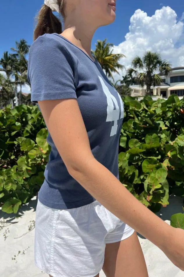 Hailie 44 Top Faded Blue Women Brandy Melville Tops